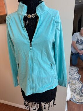 Merina XL , Light Blue Women's Zip-Up Jacket, some light wear